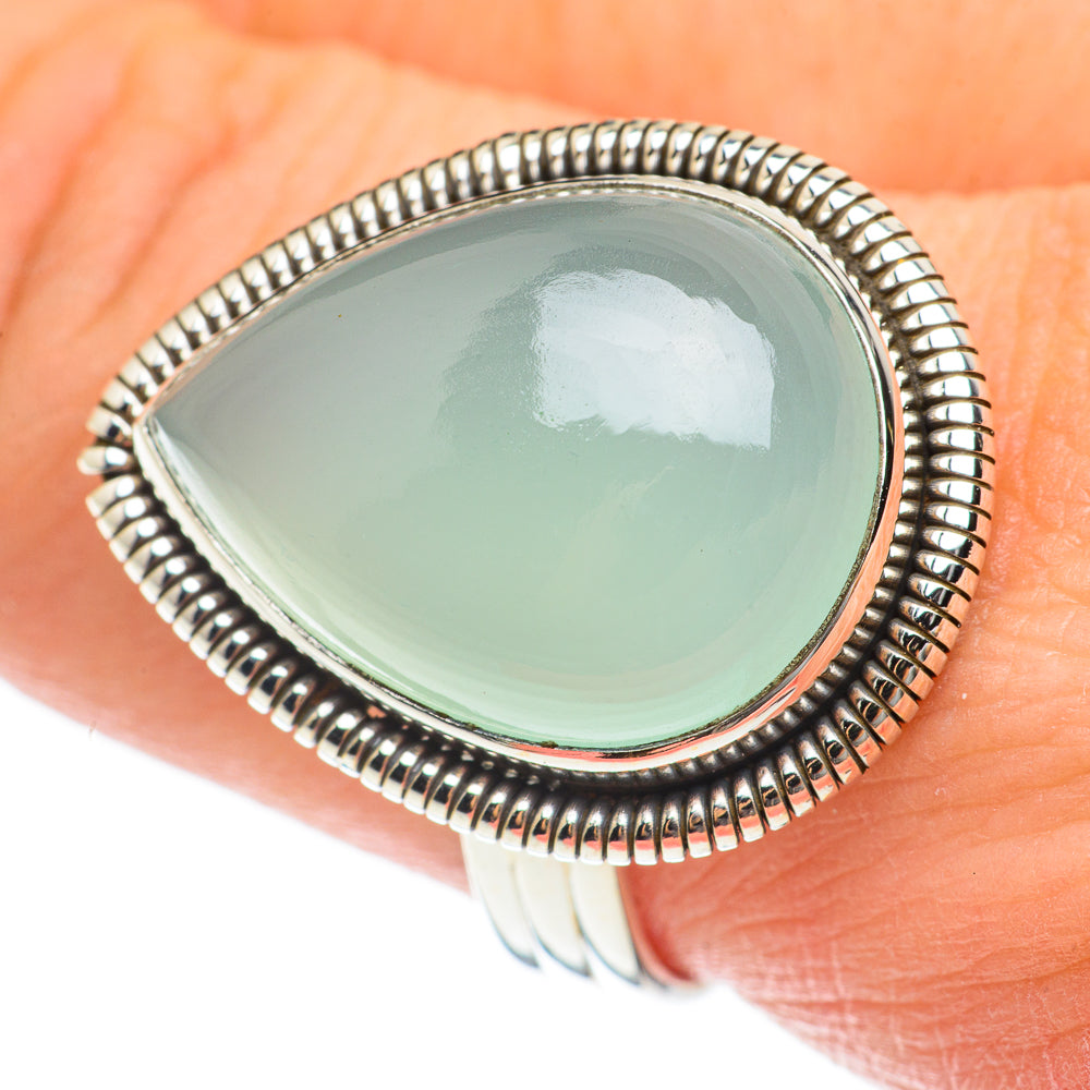 Aqua Chalcedony Rings handcrafted by Anasilvercos - RING60602