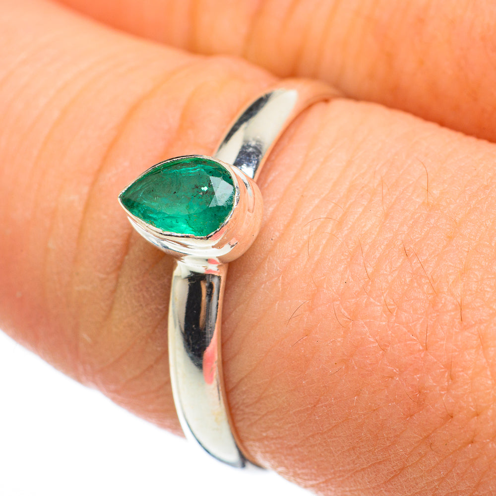 Zambian Emerald Rings handcrafted by Anasilvercos - RING60606