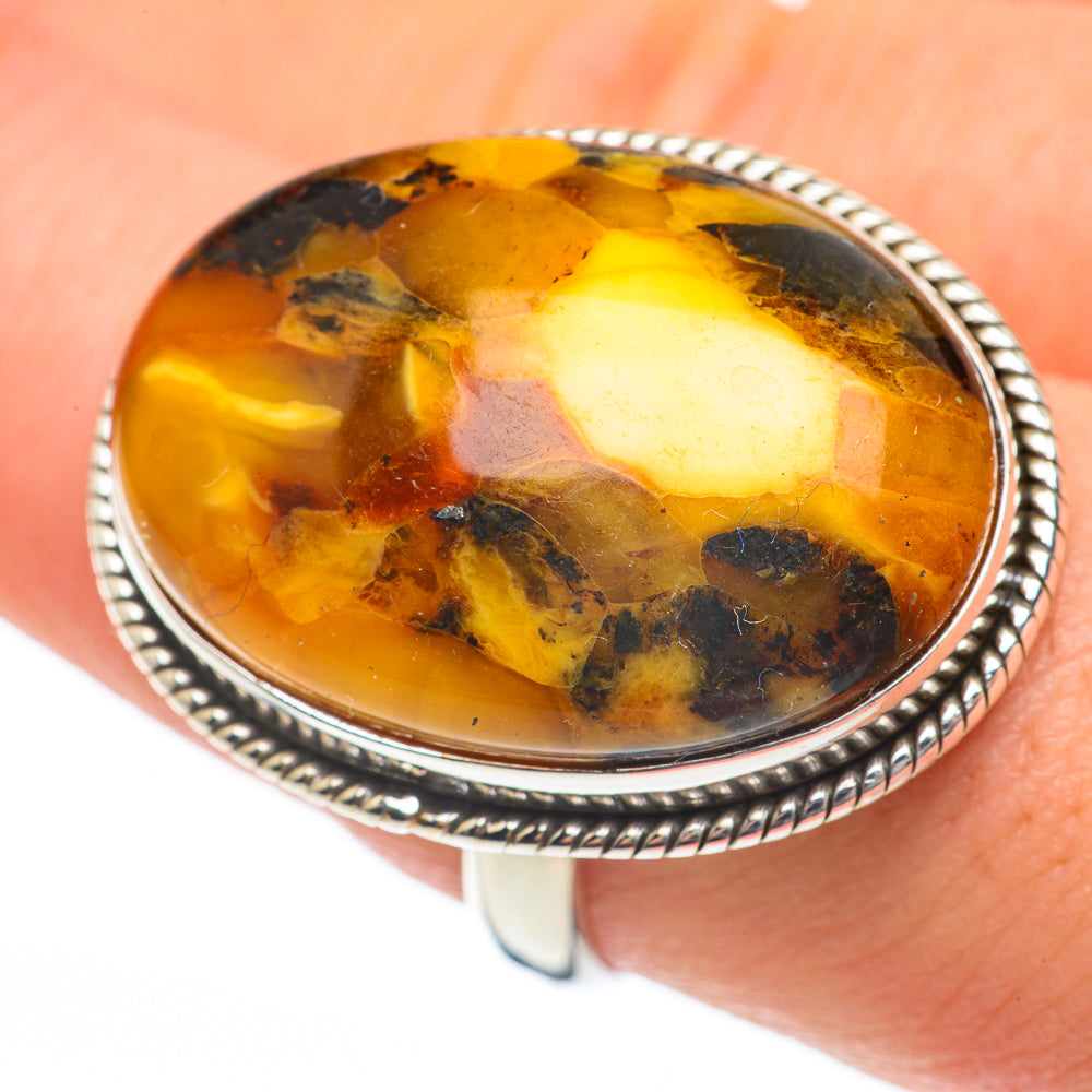 Orange Agate Rings handcrafted by Anasilvercos - RING60636