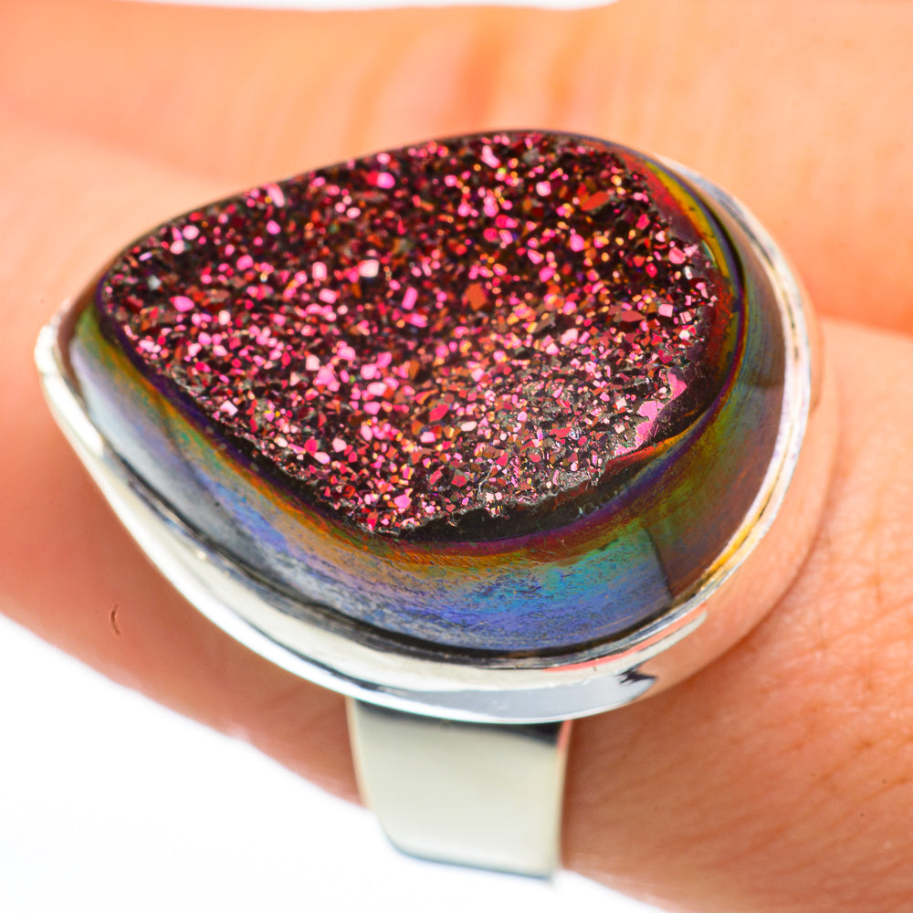 Titanium Druzy Rings handcrafted by Anasilvercos - RING60643