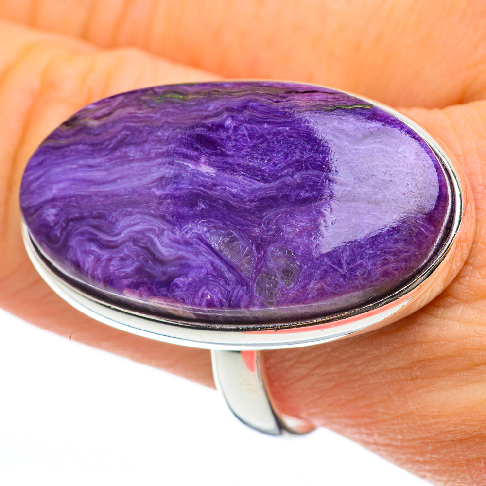 Charoite Rings handcrafted by Anasilvercos - RING60674