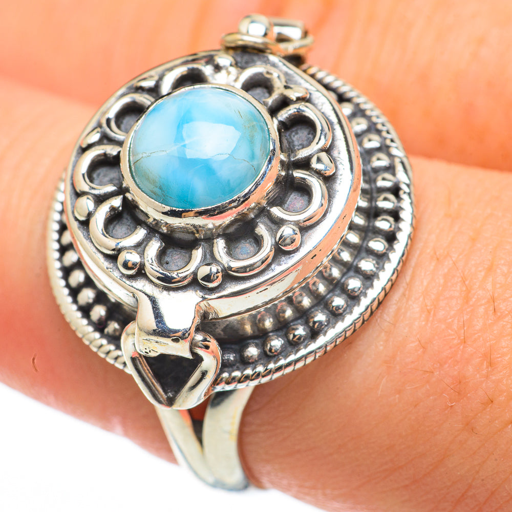 Larimar Rings handcrafted by Anasilvercos - RING60692