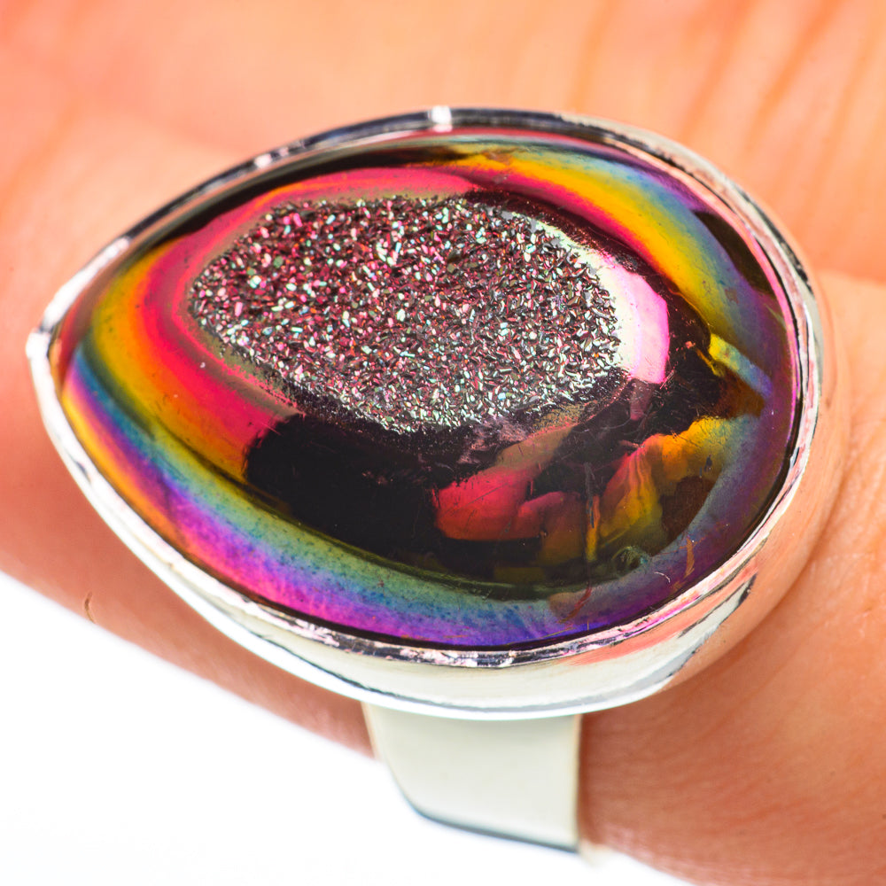 Titanium Druzy Rings handcrafted by Anasilvercos - RING60703