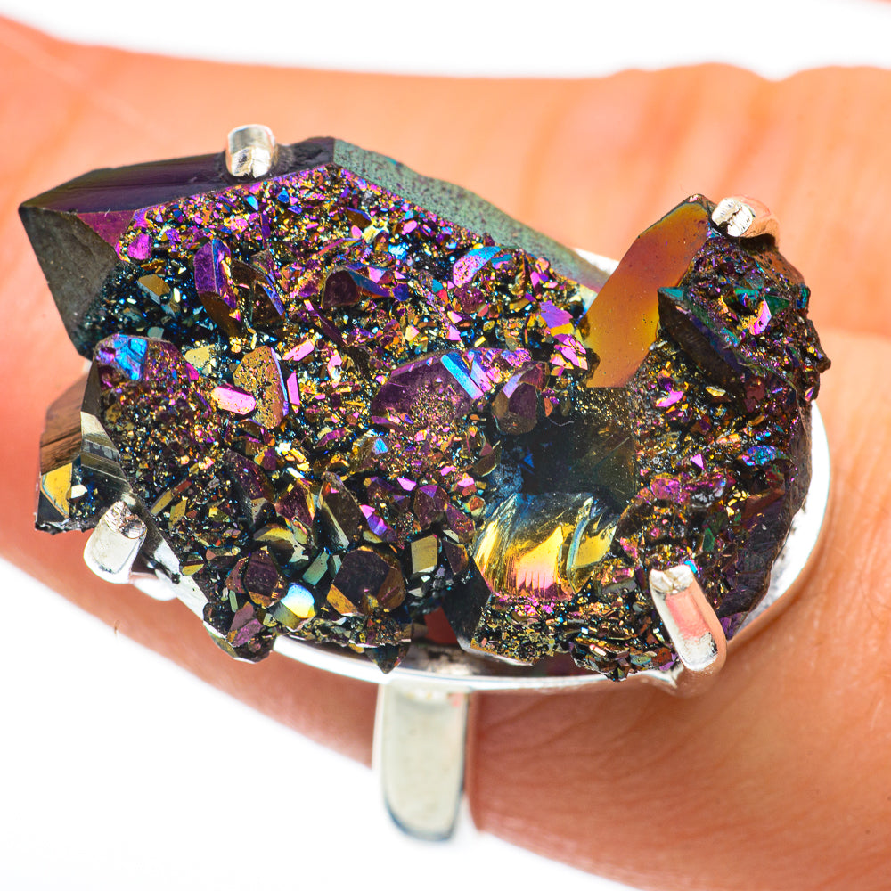 Titanium Druzy Rings handcrafted by Anasilvercos - RING60704