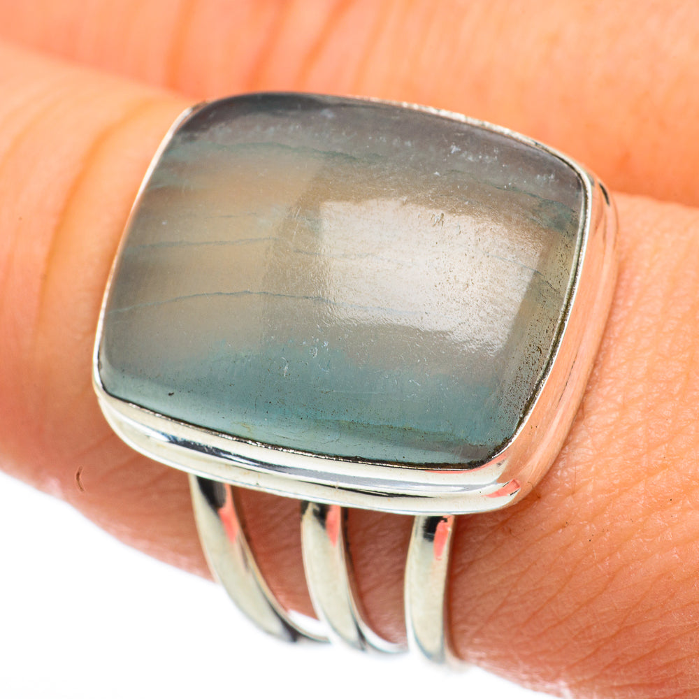Blue Fluorite Rings handcrafted by Anasilvercos - RING60741