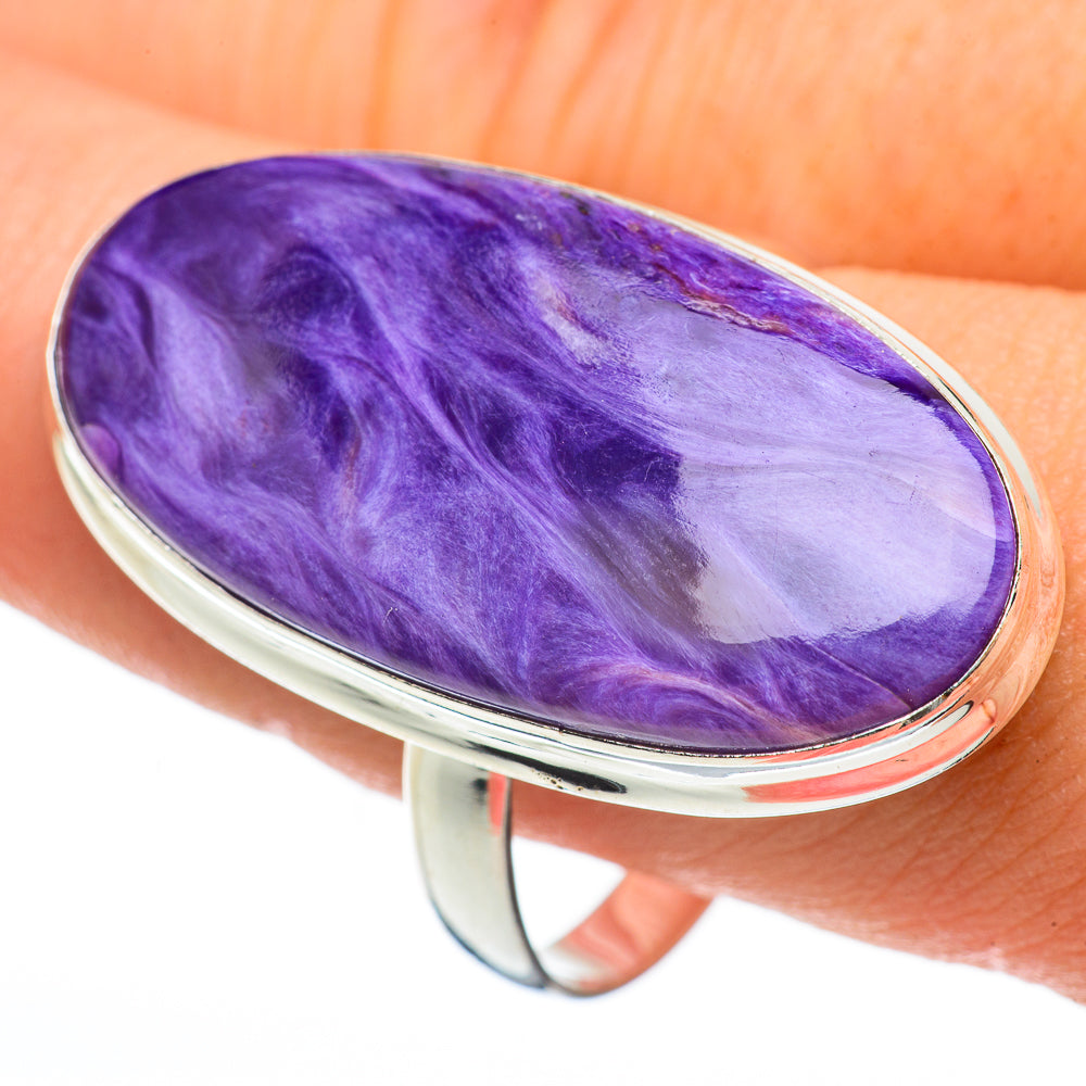 Charoite Rings handcrafted by Anasilvercos - RING60751