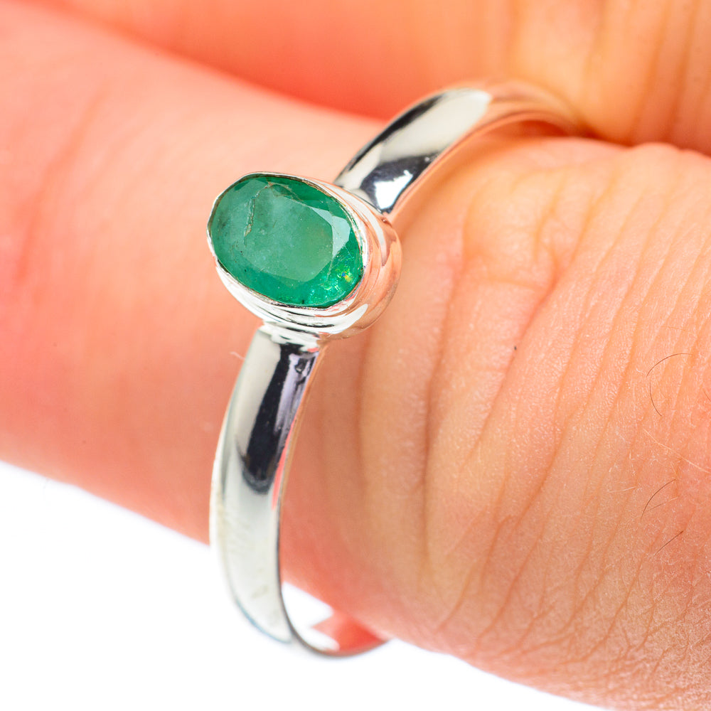 Zambian Emerald Rings handcrafted by Anasilvercos - RING60760