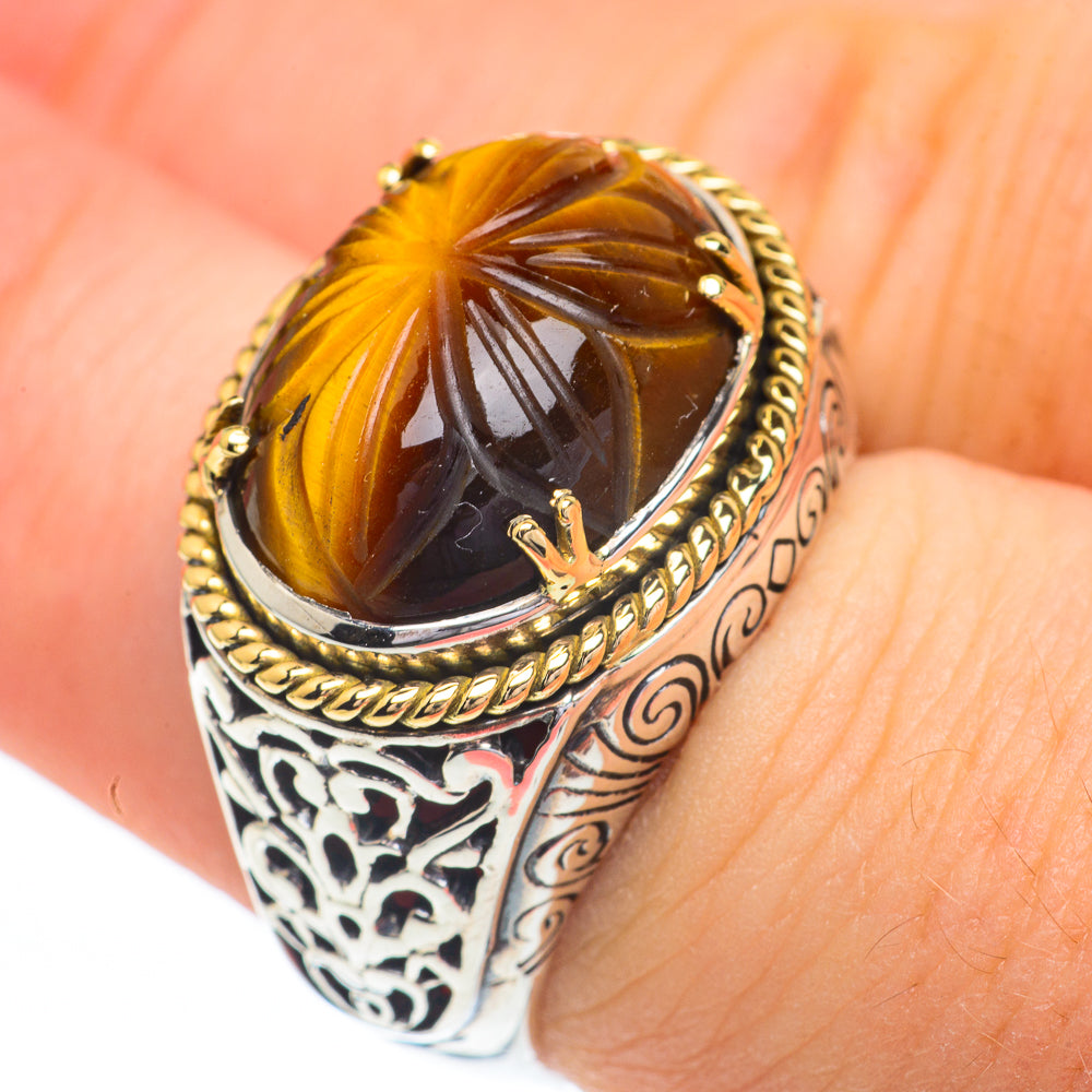 Tiger Eye Rings handcrafted by Anasilvercos - RING60761
