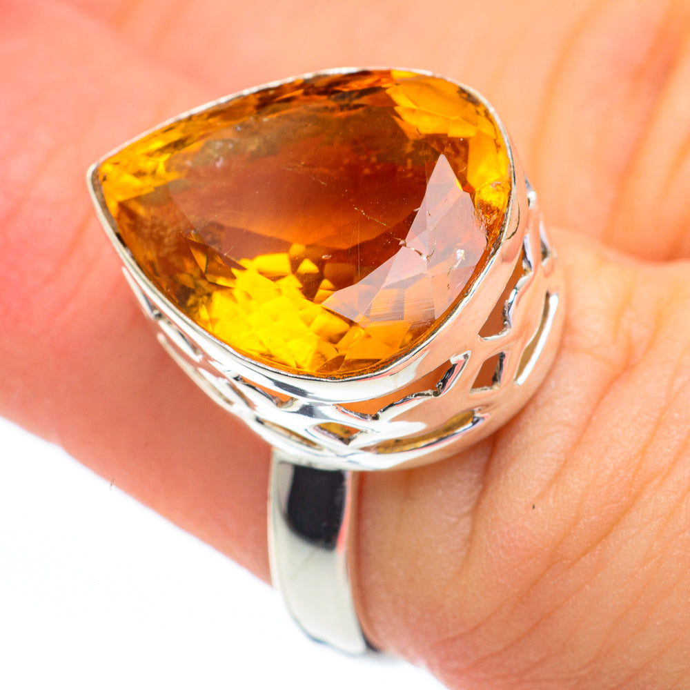 Citrine Rings handcrafted by Anasilvercos - RING60763