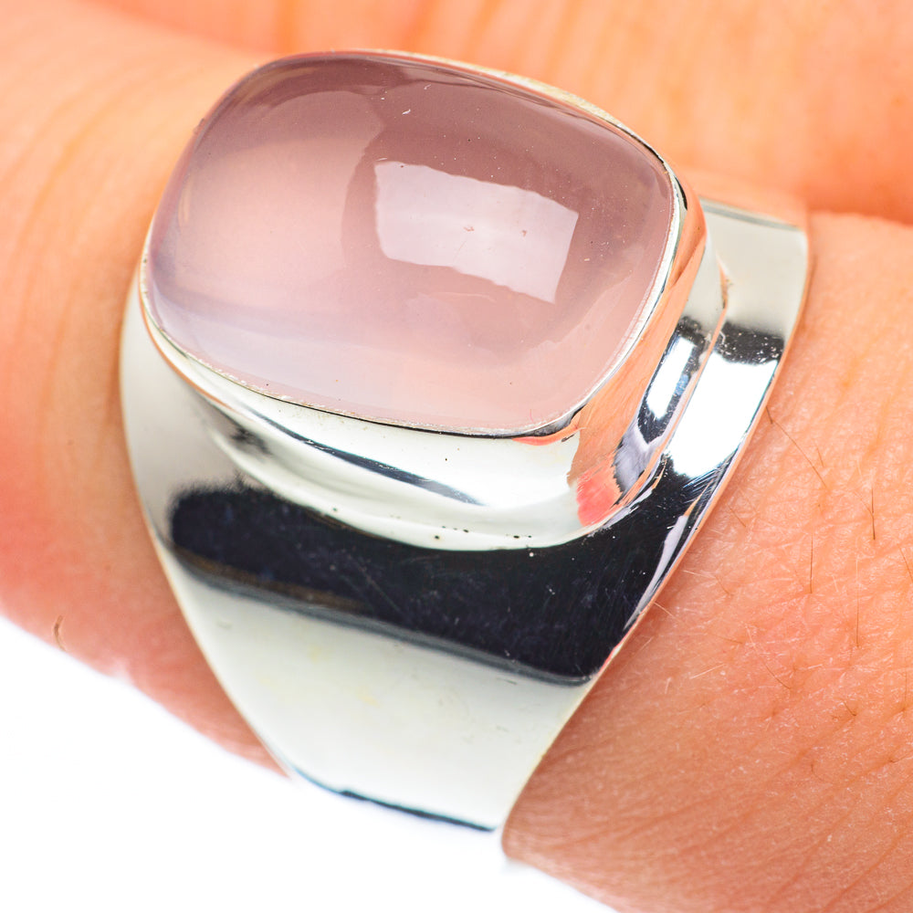 Rose Quartz Rings handcrafted by Anasilvercos - RING60764