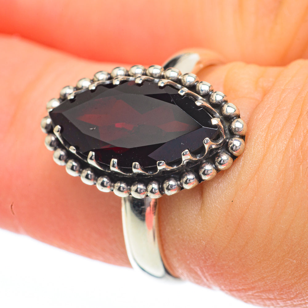 Garnet Rings handcrafted by Anasilvercos - RING60766