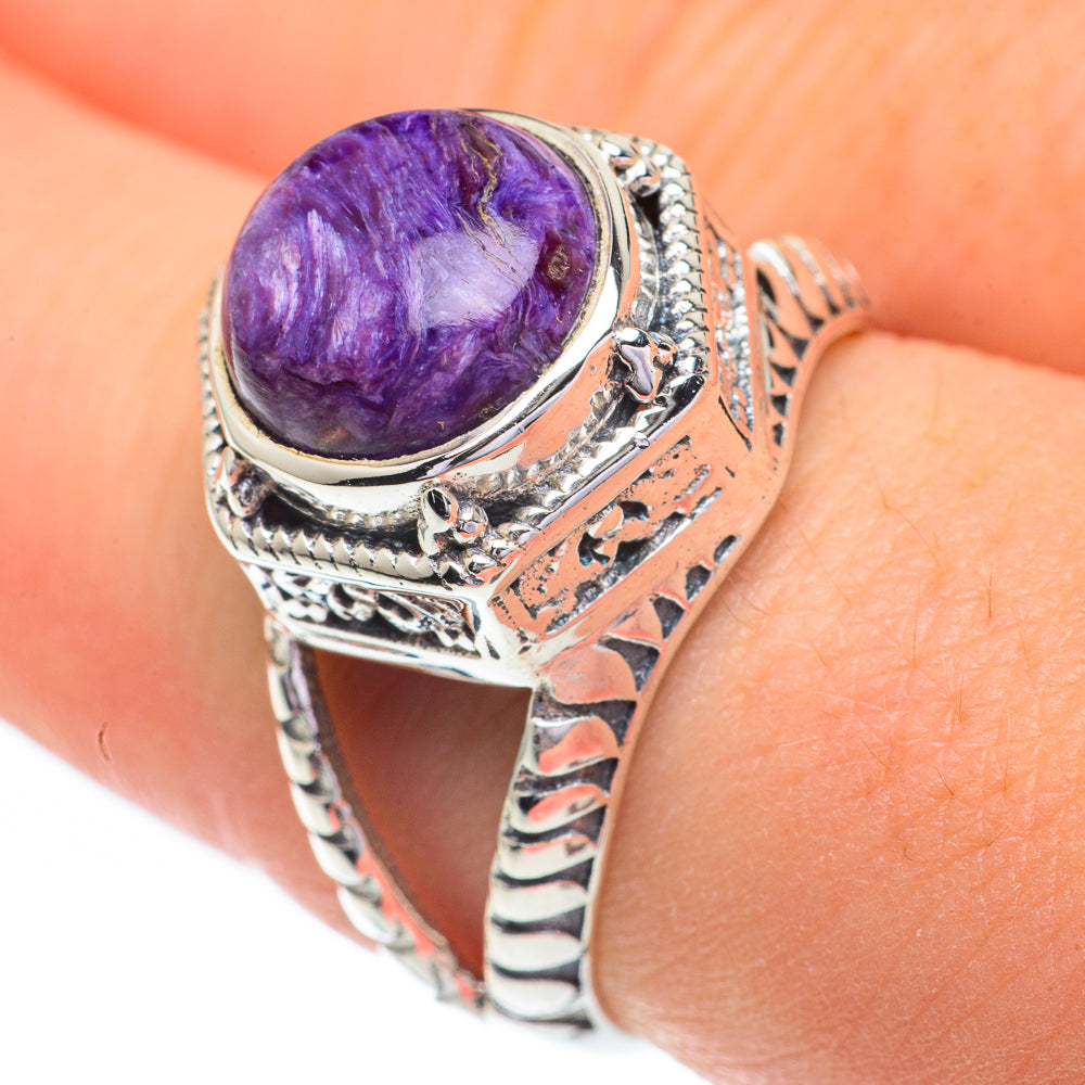 Charoite Rings handcrafted by Anasilvercos - RING60768