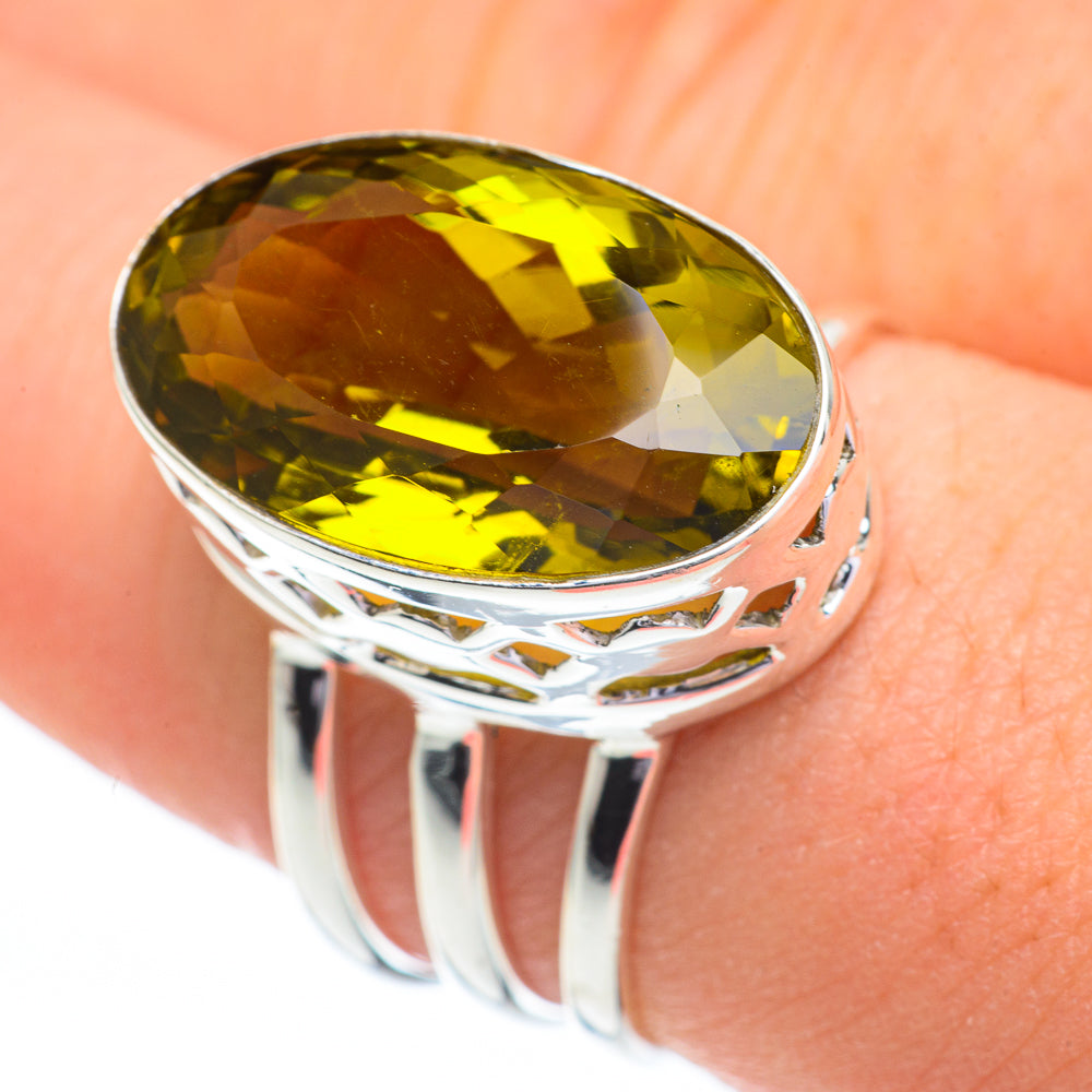 Lemon Quartz Rings handcrafted by Anasilvercos - RING60784