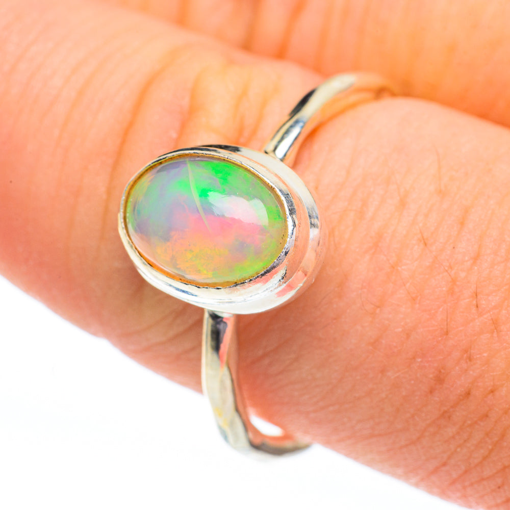 Ethiopian Opal Rings handcrafted by Anasilvercos - RING60841