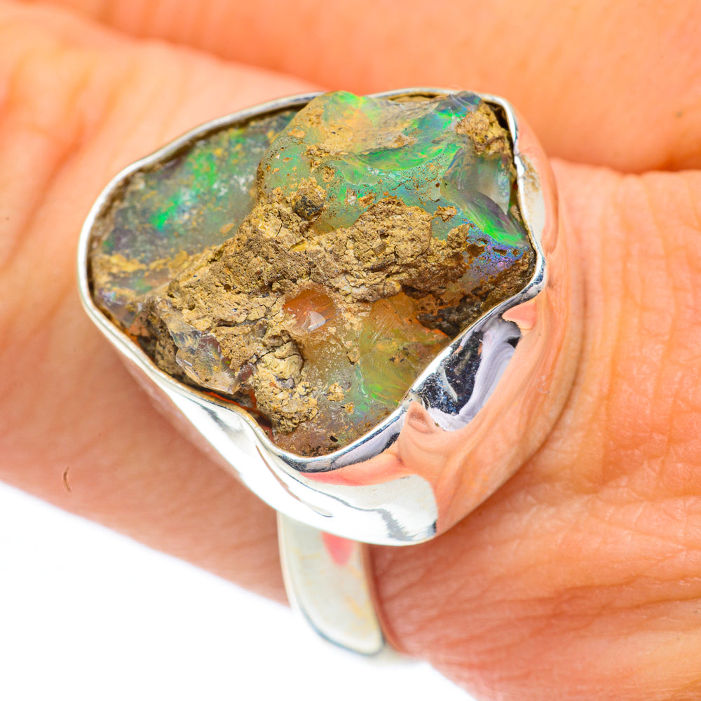 Ethiopian Opal Rings handcrafted by Anasilvercos - RING60862