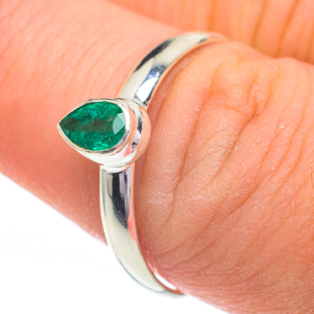 Zambian Emerald Rings handcrafted by Anasilvercos - RING60868