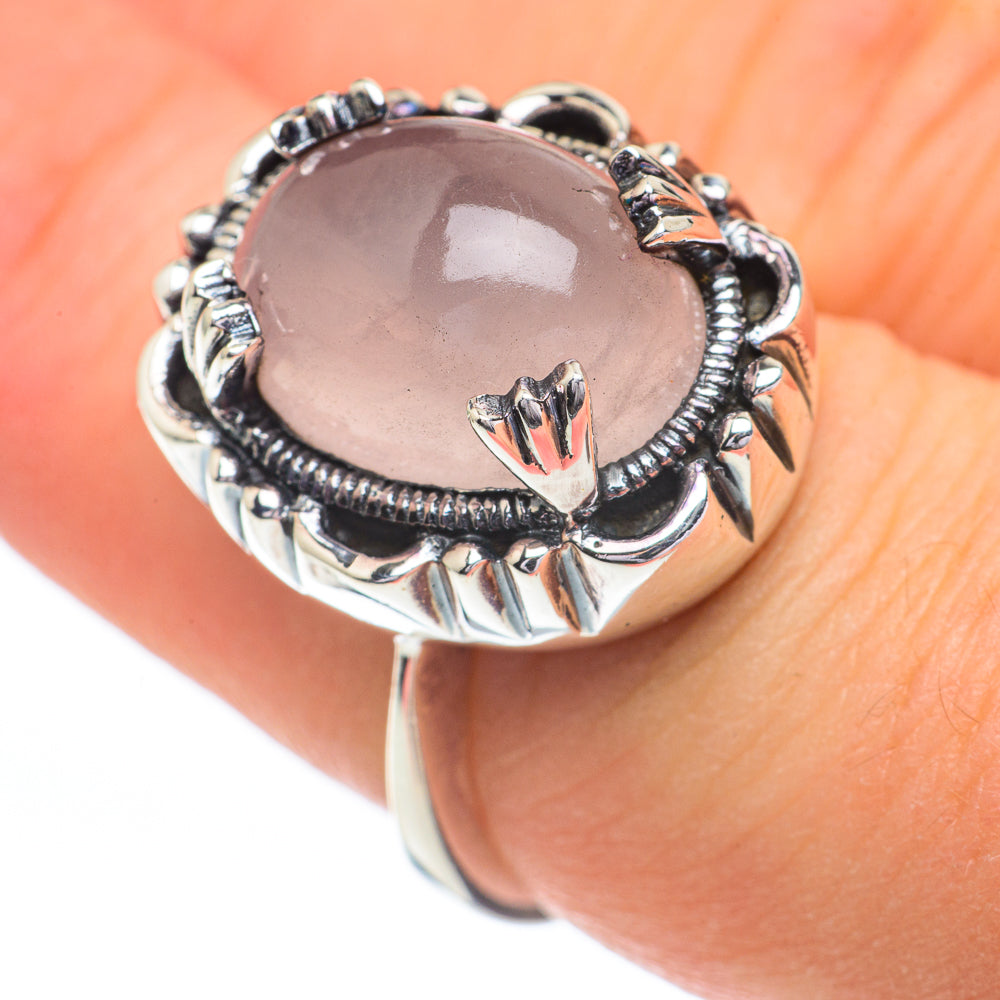 Rose Quartz Rings handcrafted by Anasilvercos - RING60871