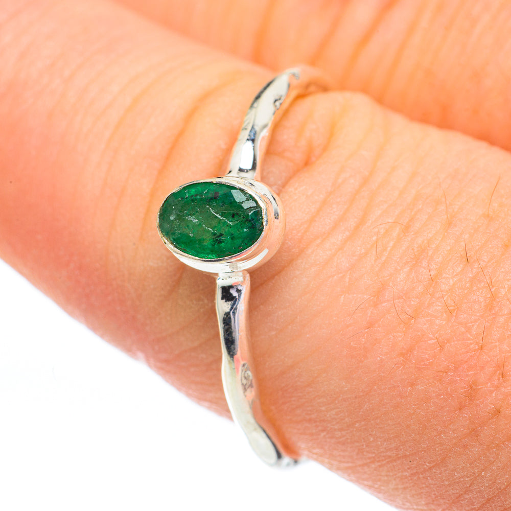 Zambian Emerald Rings handcrafted by Anasilvercos - RING60886