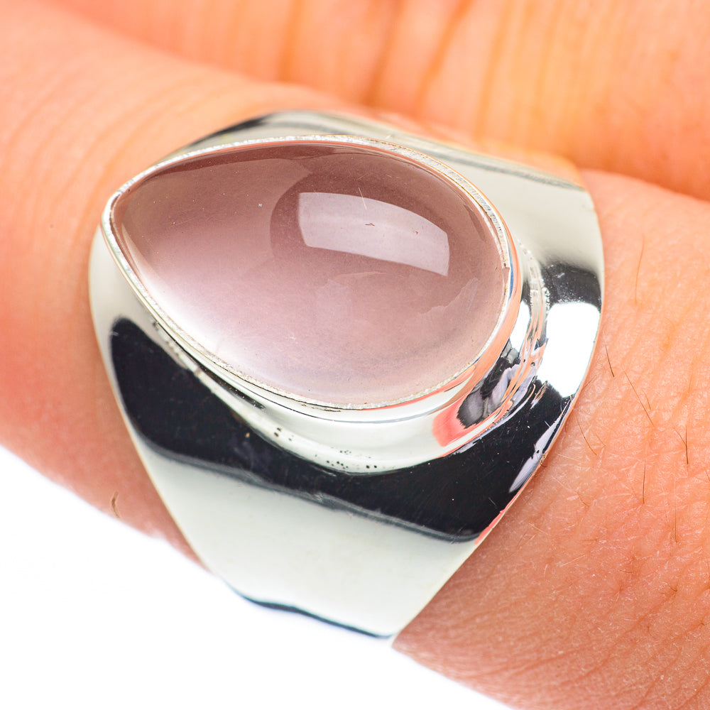 Rose Quartz Rings handcrafted by Anasilvercos - RING60889