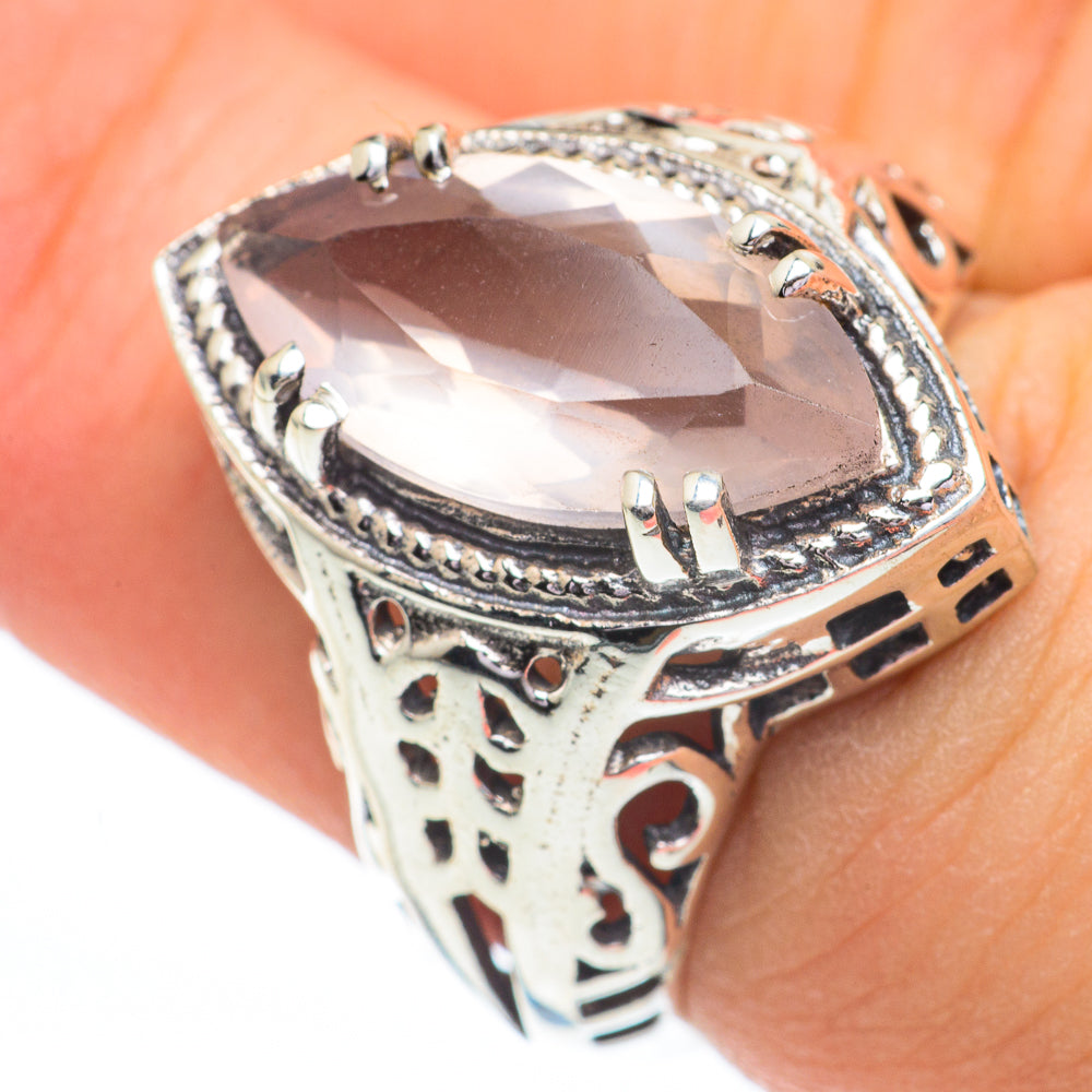 Rose Quartz Rings handcrafted by Anasilvercos - RING60890
