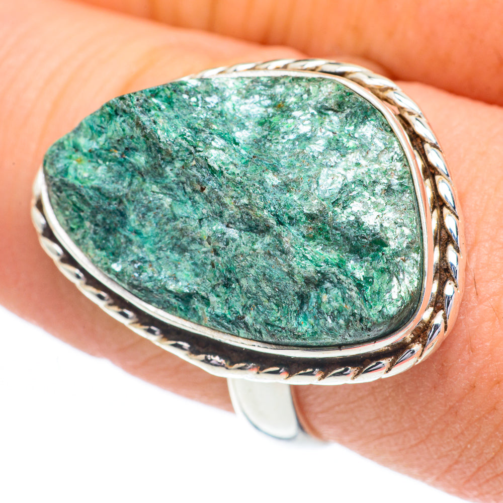 Green Fuchsite Rings handcrafted by Anasilvercos - RING60919