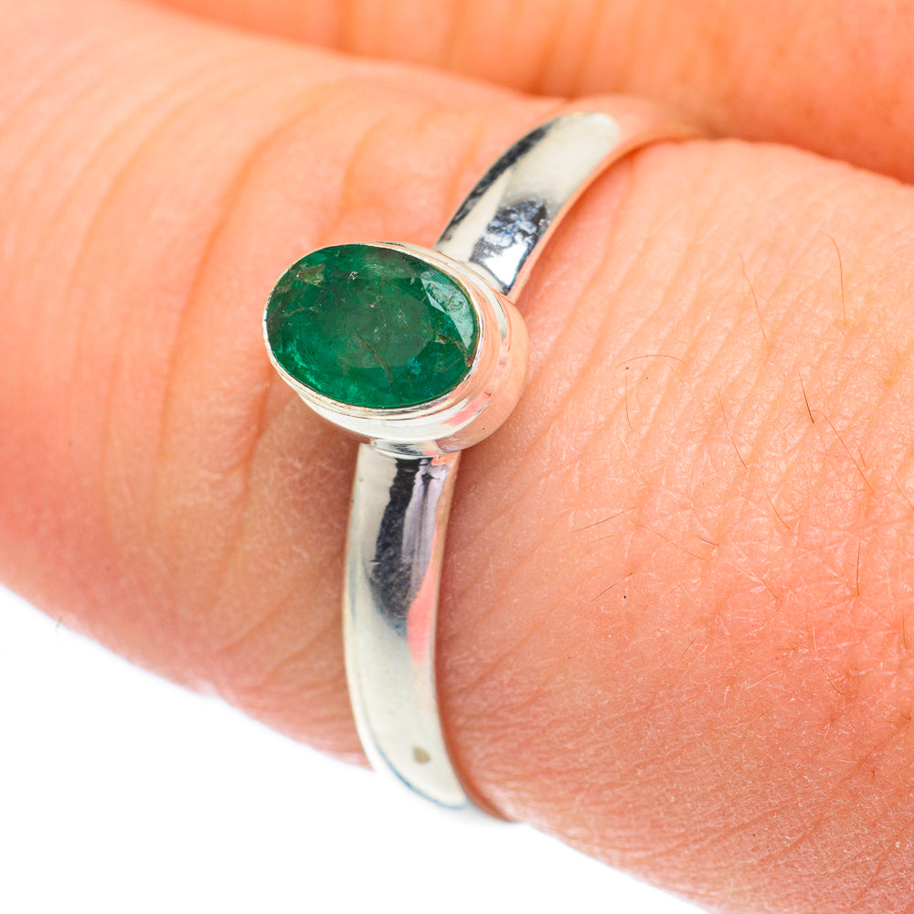 Zambian Emerald Rings handcrafted by Anasilvercos - RING60920