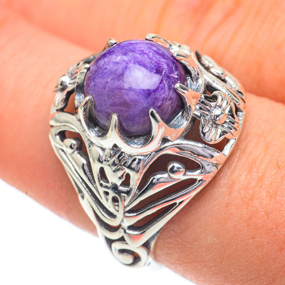 Charoite Rings handcrafted by Anasilvercos - RING60925