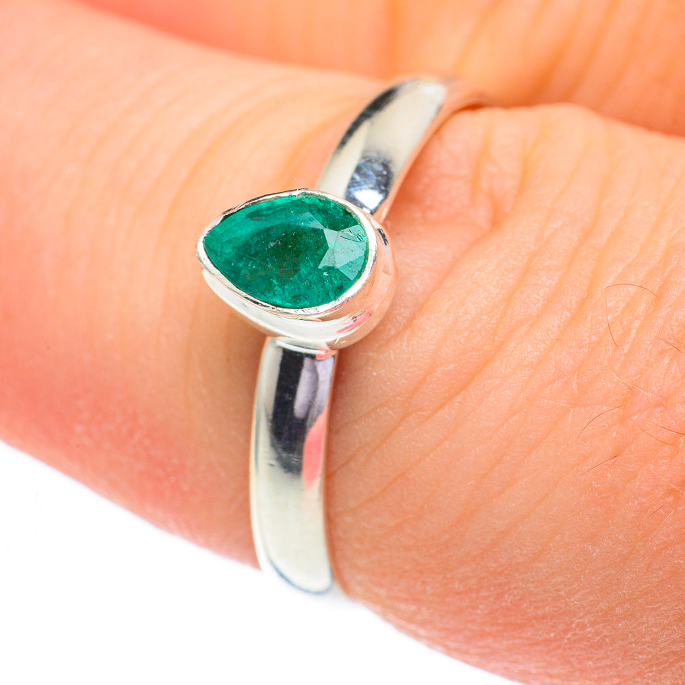 Zambian Emerald Rings handcrafted by Anasilvercos - RING60962