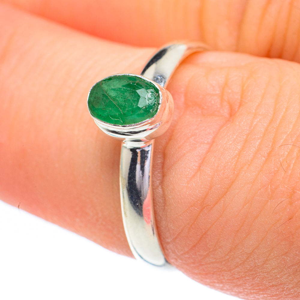 Zambian Emerald Rings handcrafted by Anasilvercos - RING60963