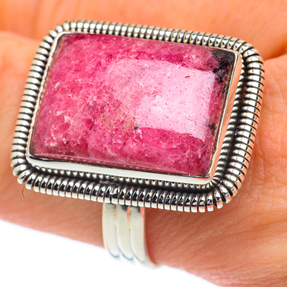 Rhodonite Rings handcrafted by Anasilvercos - RING60971