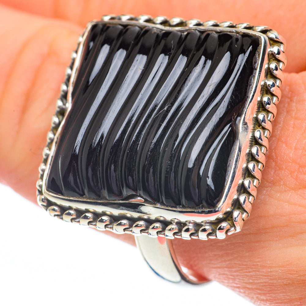 Black Onyx Rings handcrafted by Anasilvercos - RING60976