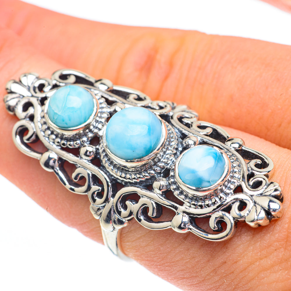 Larimar Rings handcrafted by Anasilvercos - RING60989