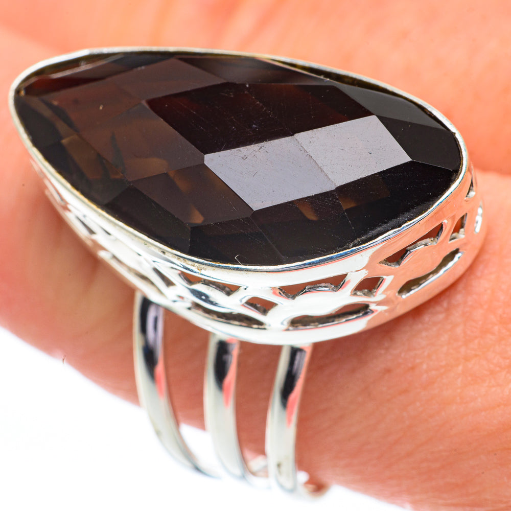 Smoky Quartz Rings handcrafted by Anasilvercos - RING60996