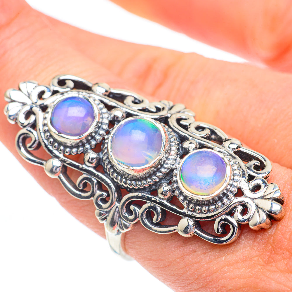 Ethiopian Opal Rings handcrafted by Anasilvercos - RING61010