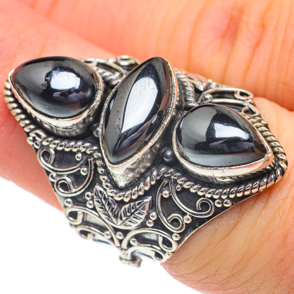 Hematite Rings handcrafted by Anasilvercos - RING61012