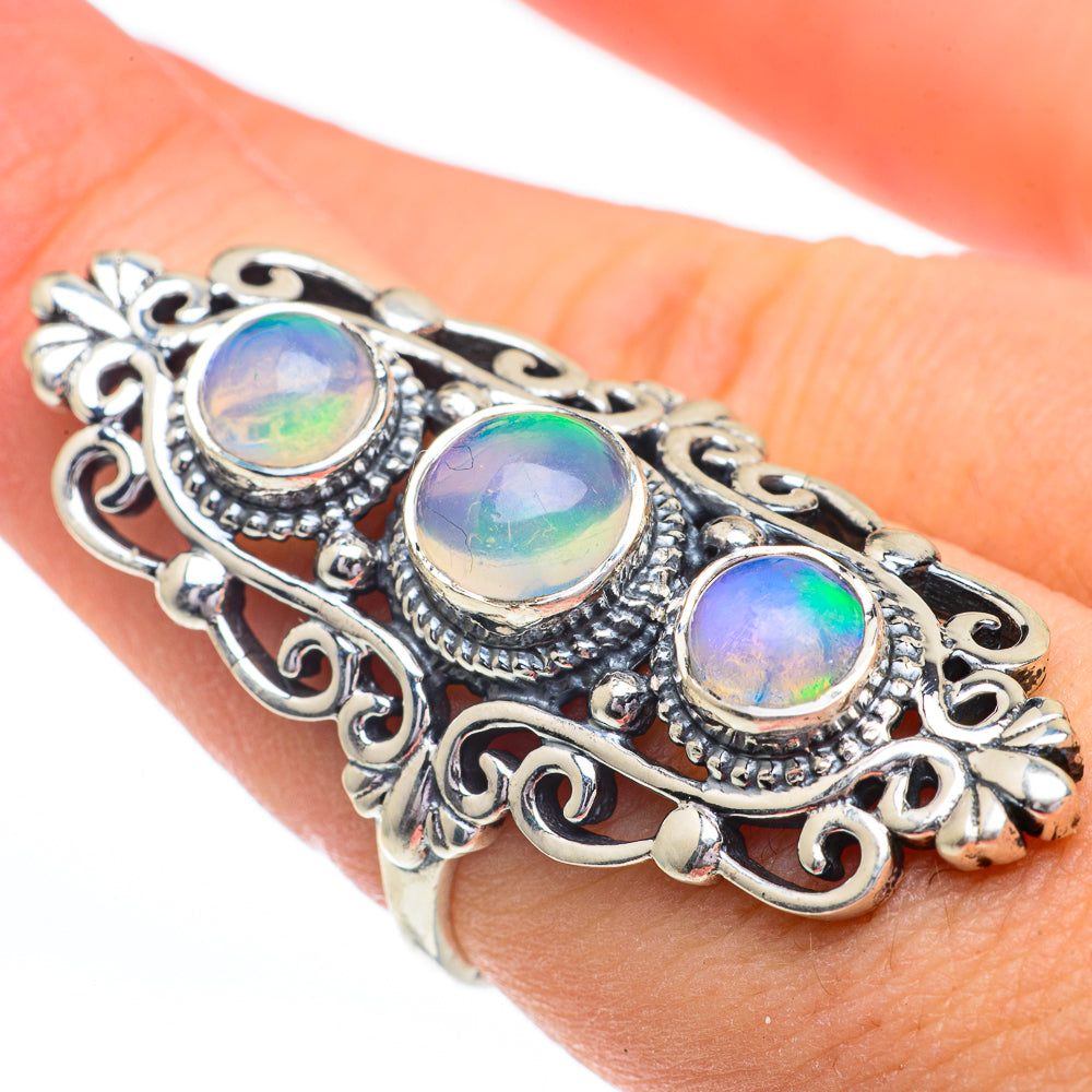 Ethiopian Opal Rings handcrafted by Anasilvercos - RING61037