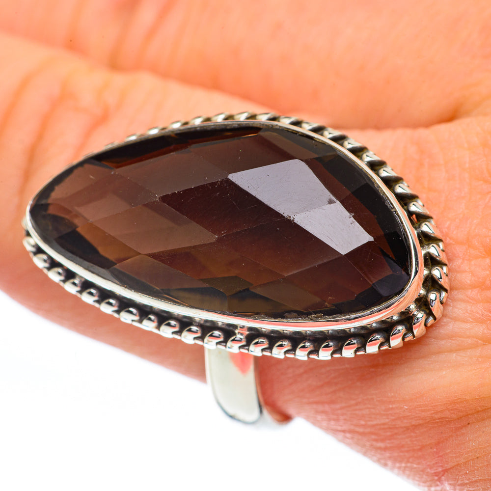 Smoky Quartz Rings handcrafted by Anasilvercos - RING61048