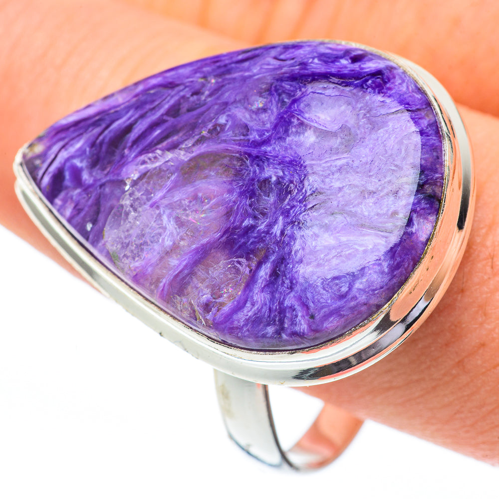 Charoite Rings handcrafted by Anasilvercos - RING61051
