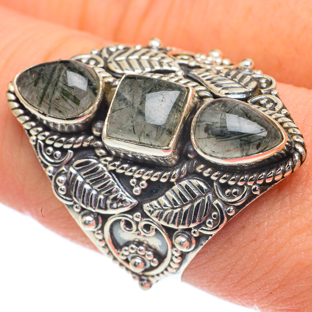 Tourmalinated Quartz Rings handcrafted by Anasilvercos - RING61056