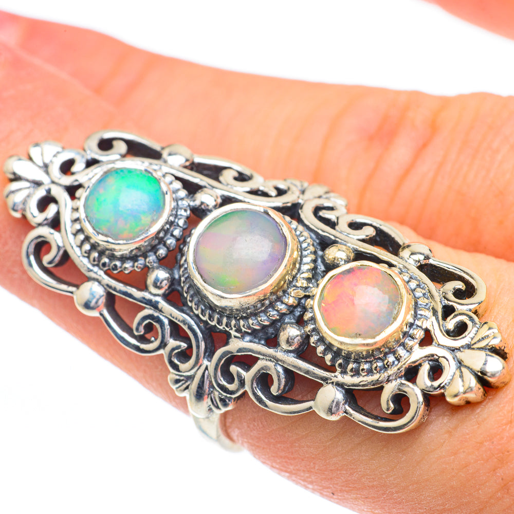 Ethiopian Opal Rings handcrafted by Anasilvercos - RING61080
