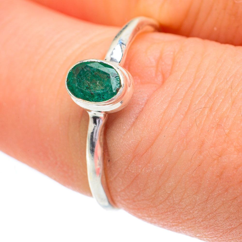 Zambian Emerald Rings handcrafted by Anasilvercos - RING61087