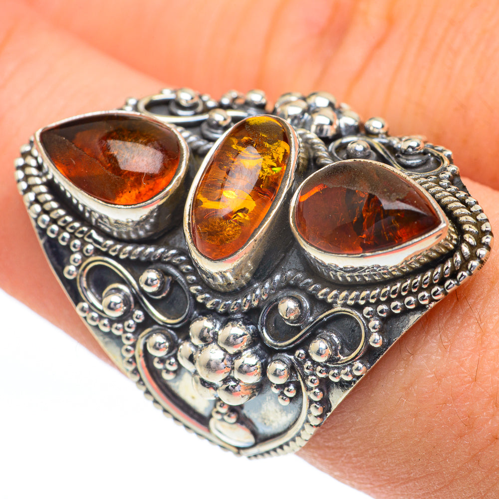 Baltic Amber Rings handcrafted by Anasilvercos - RING61105