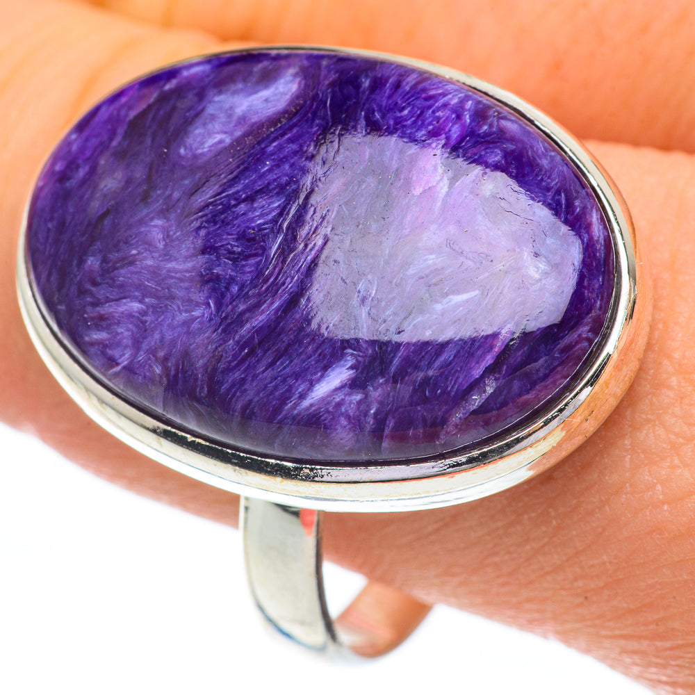 Charoite Rings handcrafted by Anasilvercos - RING61107