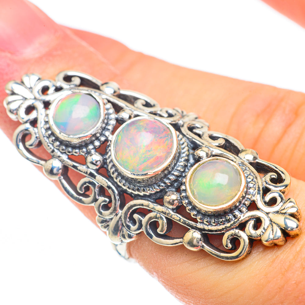 Ethiopian Opal Rings handcrafted by Anasilvercos - RING61112