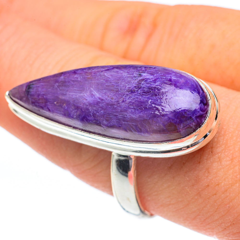 Charoite Rings handcrafted by Anasilvercos - RING61138