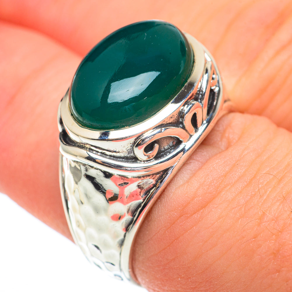 Green Onyx Rings handcrafted by Anasilvercos - RING61153