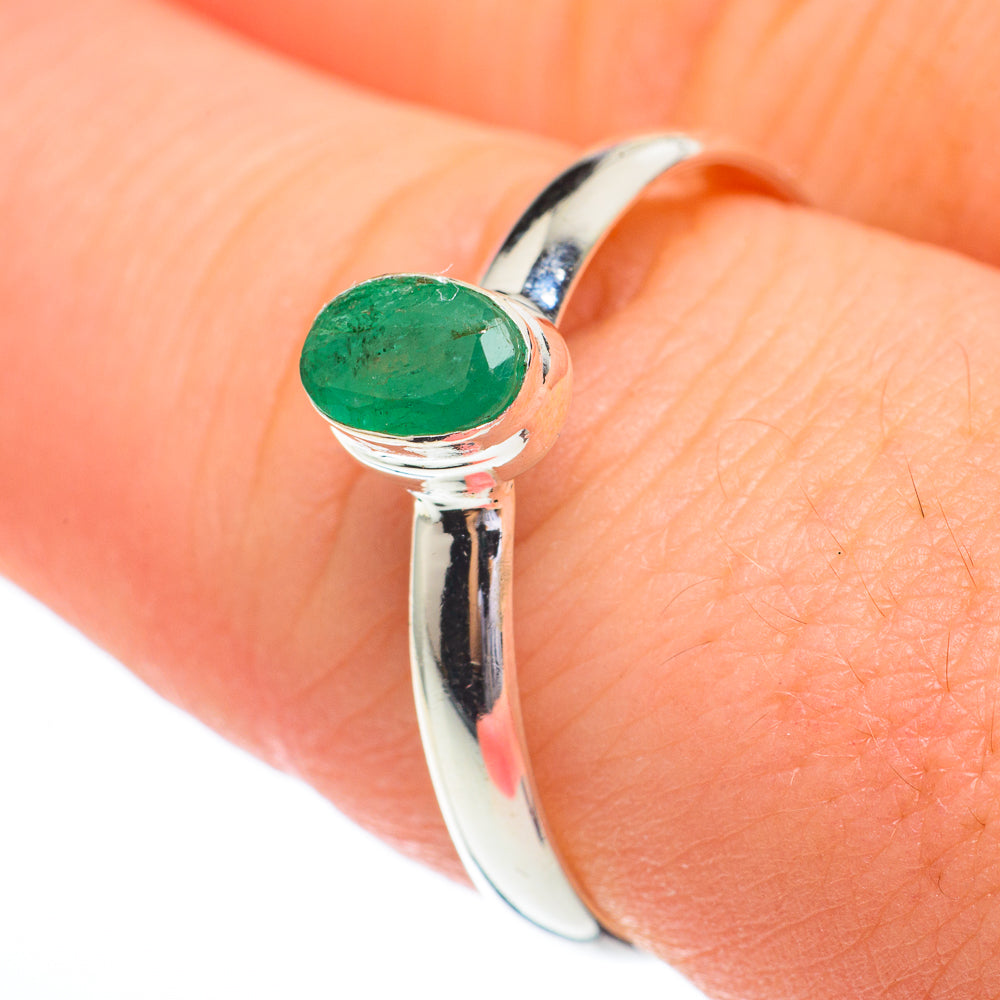 Zambian Emerald Rings handcrafted by Anasilvercos - RING61154