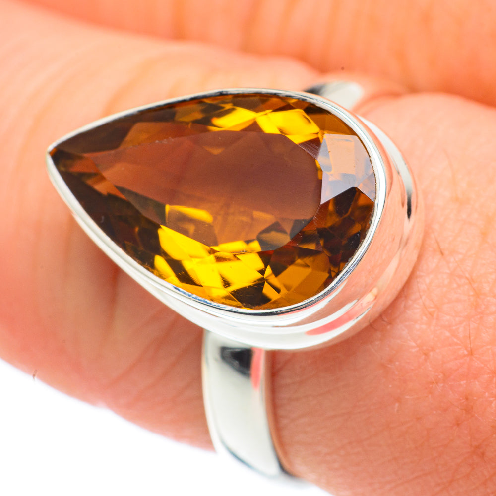Mandarin Citrine Rings handcrafted by Anasilvercos - RING61156