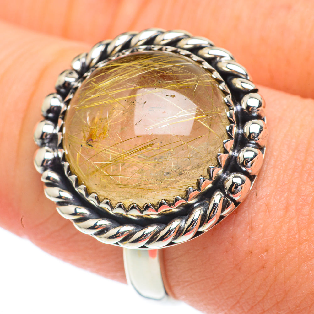 Rutilated Quartz Rings handcrafted by Anasilvercos - RING61166