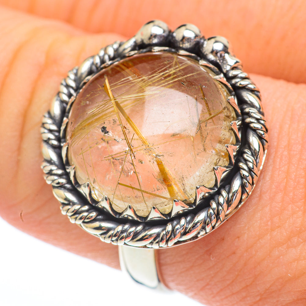 Rutilated Quartz Rings handcrafted by Anasilvercos - RING61190